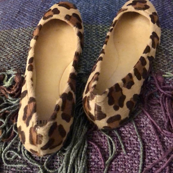 Stuart Weitzman Shoes - Stuart Weitzman leopard flats new, pony suede